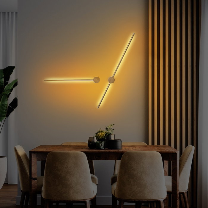 Opviq Sword - 13491 Lámpara de Pared de Metal Gris